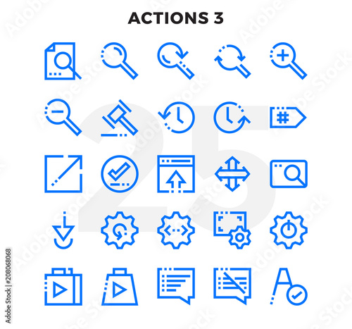 Dashed Outline Icons Pack for UI. Pixel perfect thin line vector icon set for web design and website application.