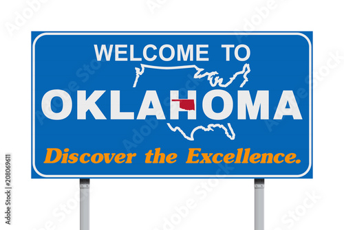 Welcome to Oklahoma road sign