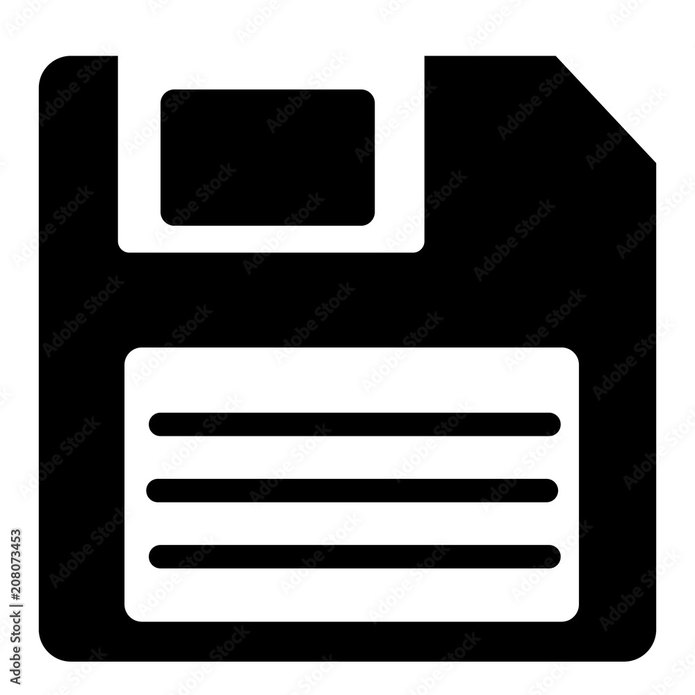 save icon in trendy flat style on white background. save creative symbol  for your web site design, logo, app, UI. save sign. Stock Vector