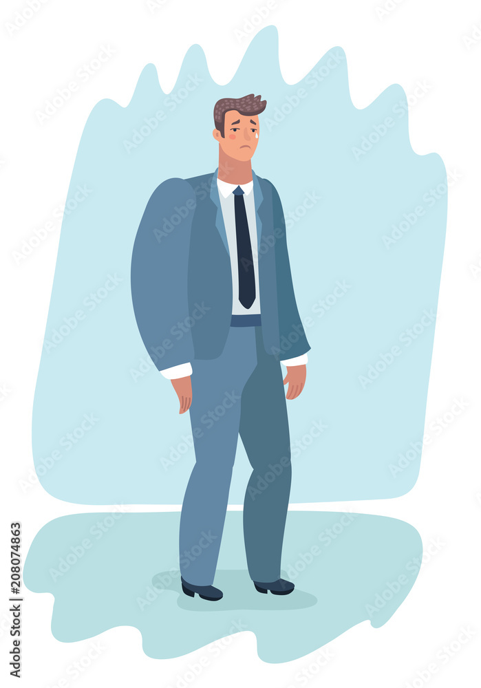 Businessman failed communication doing cold sale. Businessman failed communication doing cold sale.