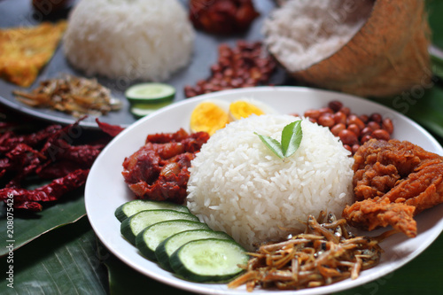 Asian food nasi lemak photo