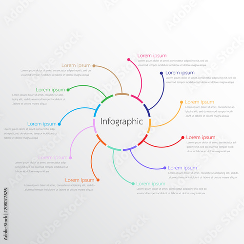 Vector infographic templates used for detailed reports. All 11 topics.