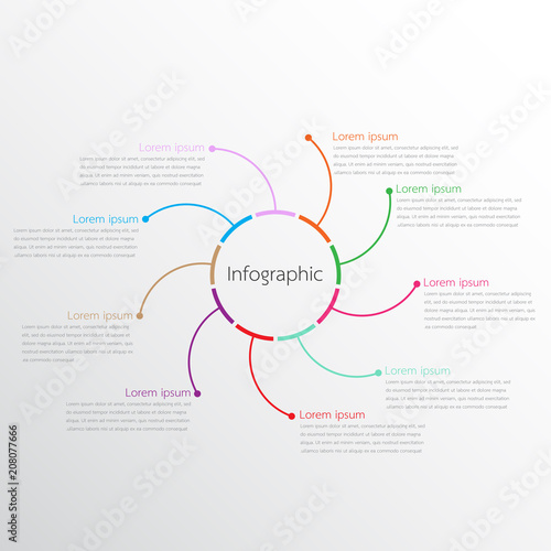 Vector infographic templates used for detailed reports. All 9 topics.