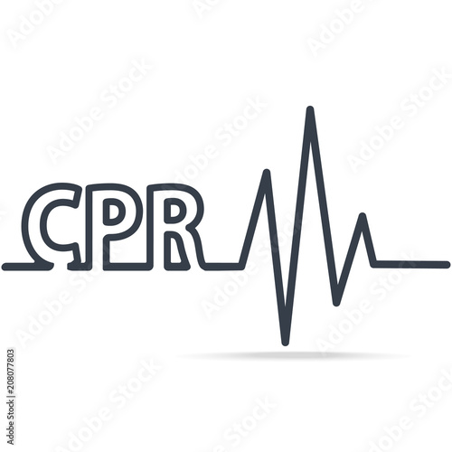 CPR, Cardiopulmonary resuscitation, simple line icon. Medical sign icon