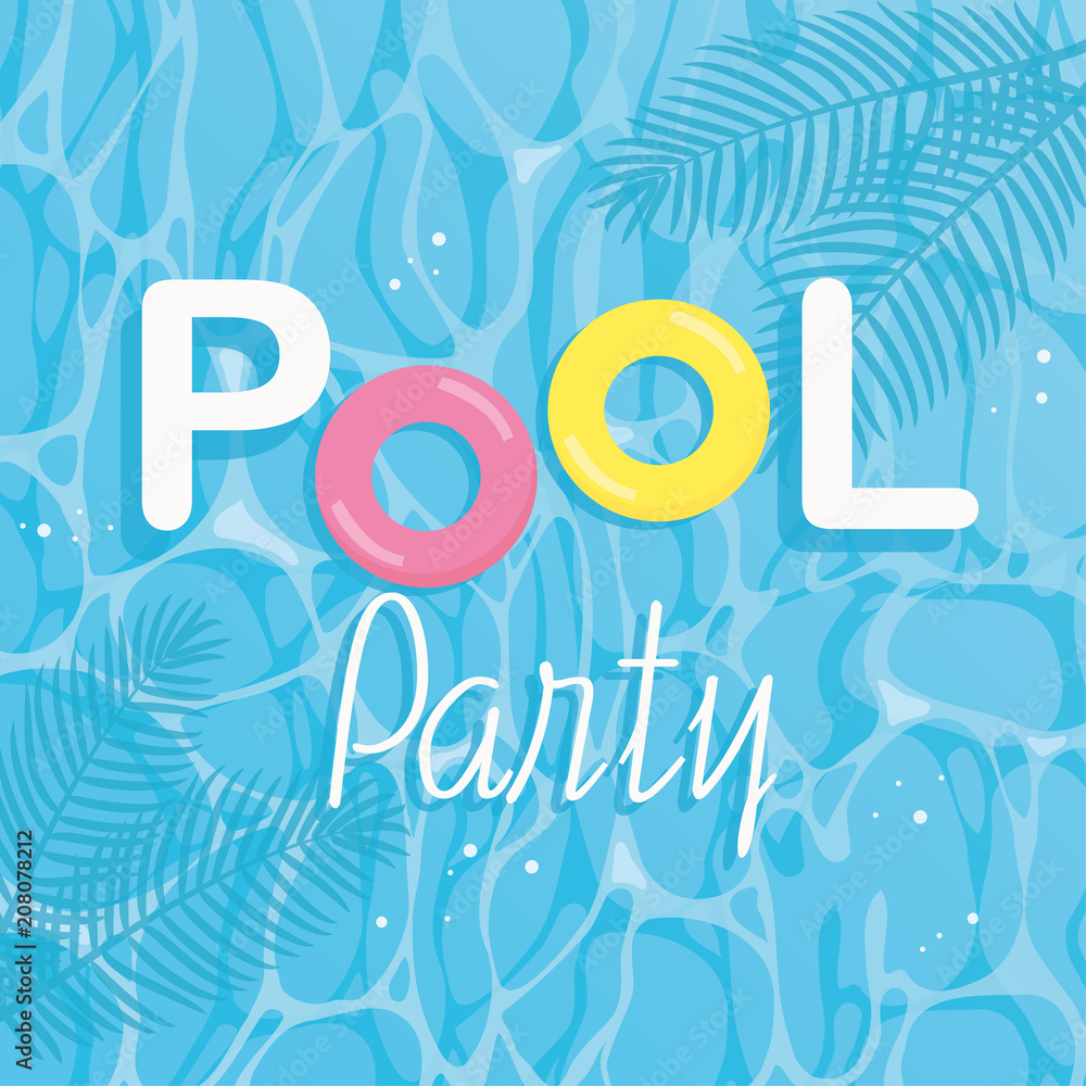 Summer pool background illustration Summer pool background illustration