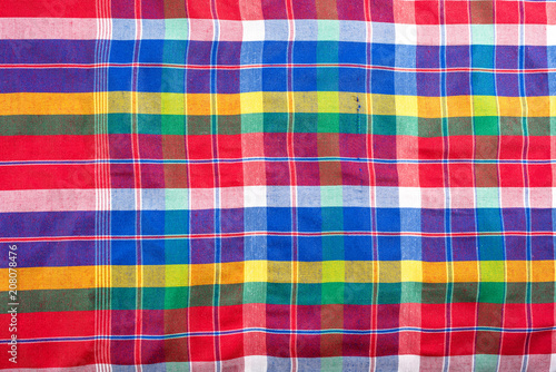 colorful loincloth texture, thai traditional style fabric