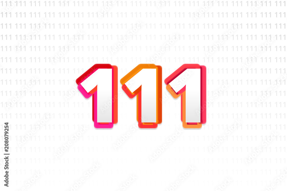 Number 111 on Number 111 background Stock Illustration Adobe Stock