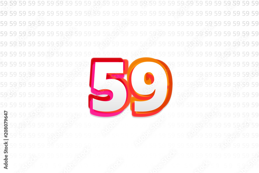 Number 59 on Number 59 background Number 59 on Number 59 background