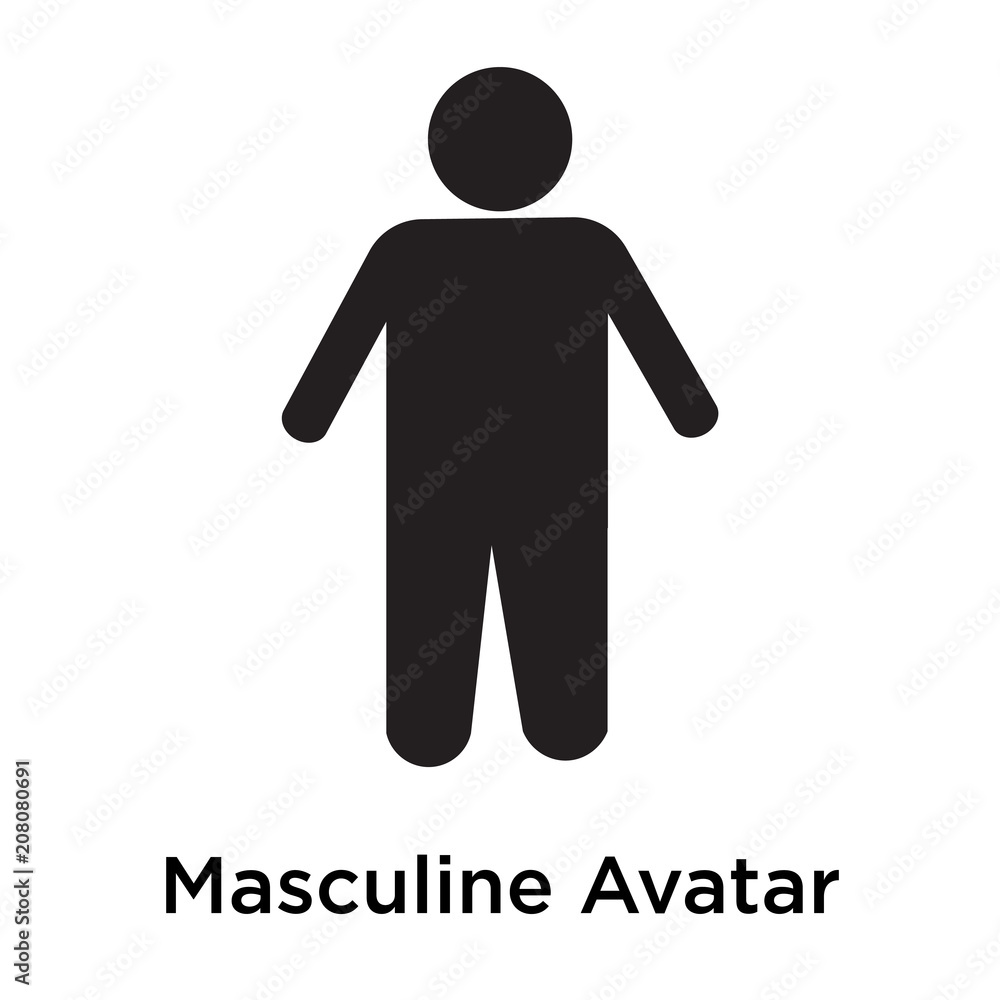 Masculine Avatar icon vector sign and symbol isolated on white background, Masculine Avatar logo concept Masculine Avatar icon vector sign and symbol isolated on white background, Masculine Avatar logo concept