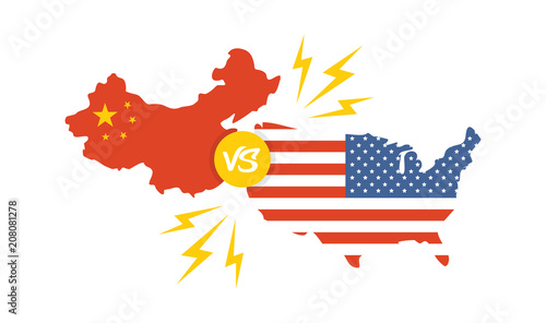 trade war, America China tariff business global exchange international. USA versus China