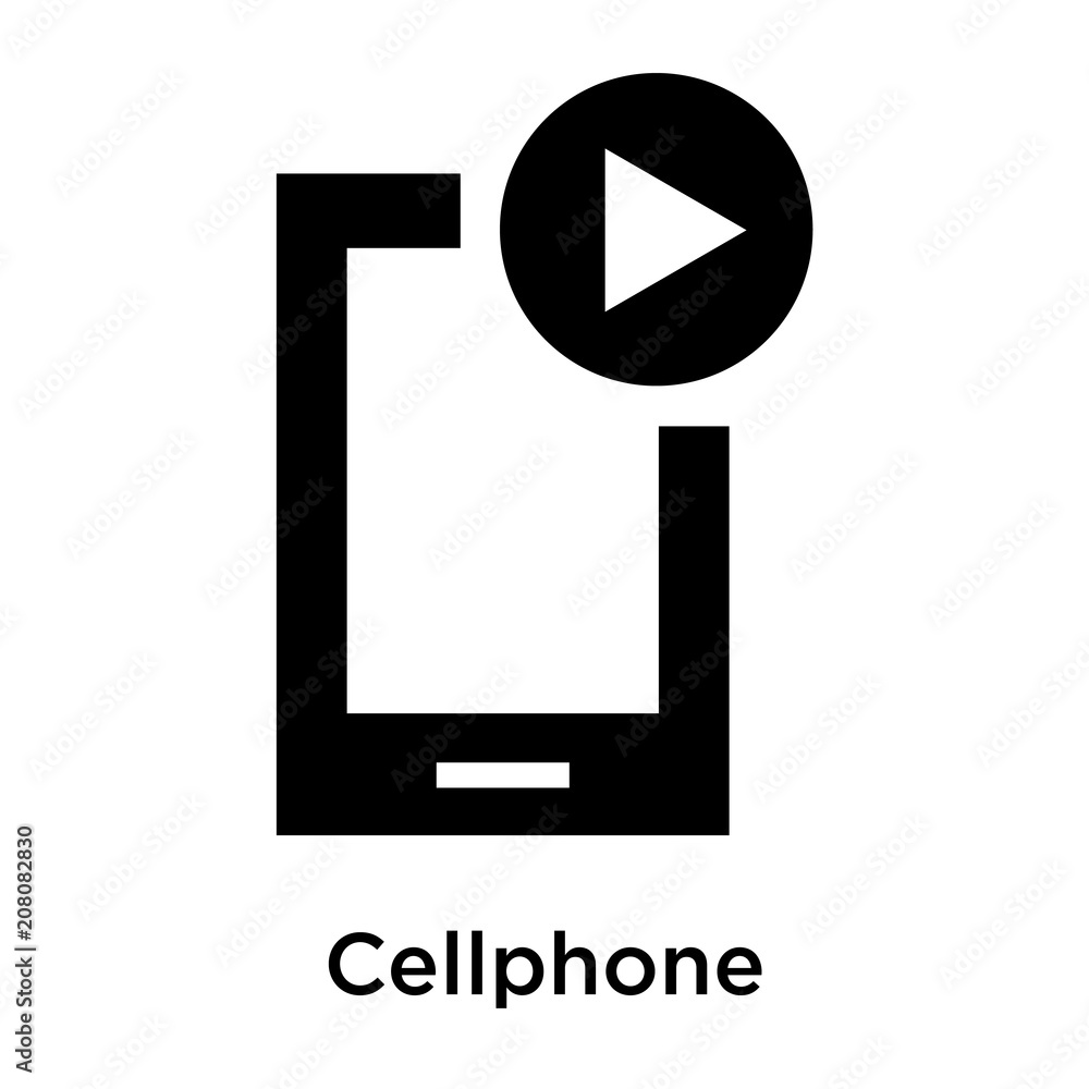Cellphone icon vector sign and symbol isolated on white background, Cellphone logo concept Cellphone icon vector sign and symbol isolated on white background, Cellphone logo concept