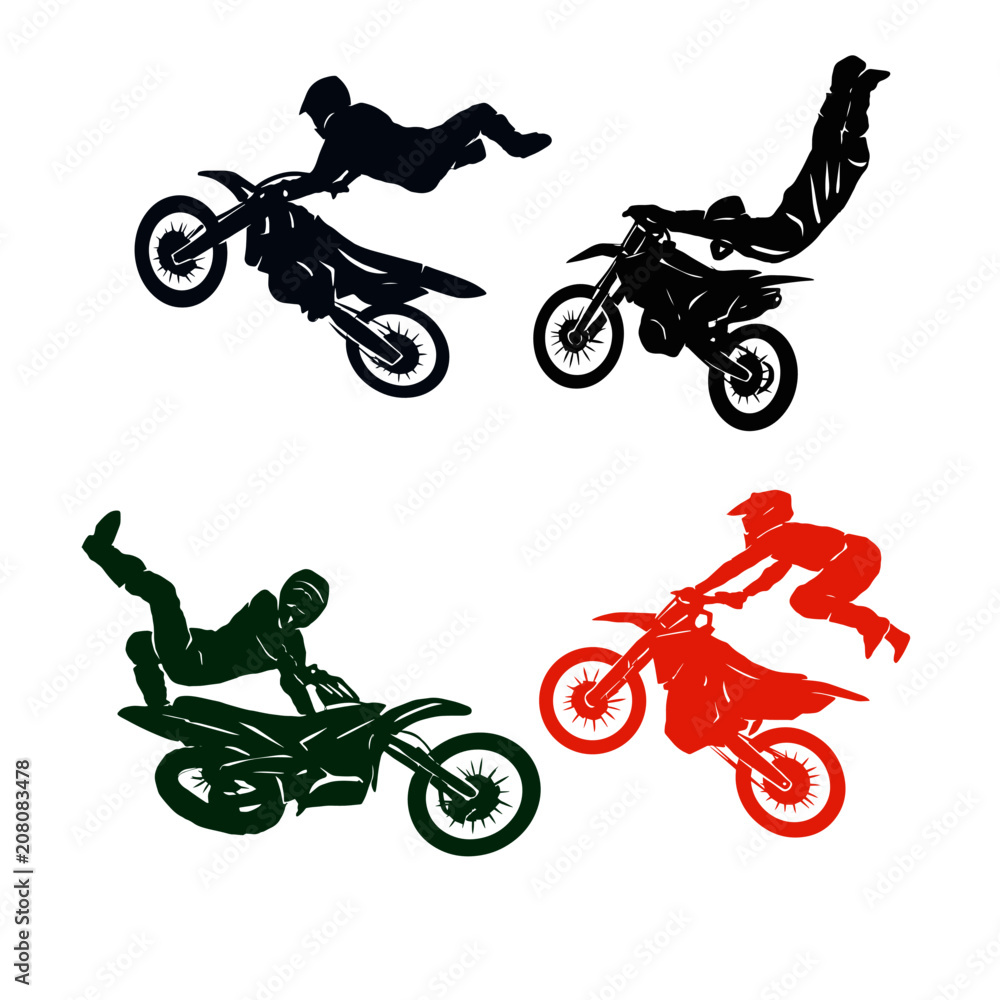 Obraz premium moto cross logo designs
