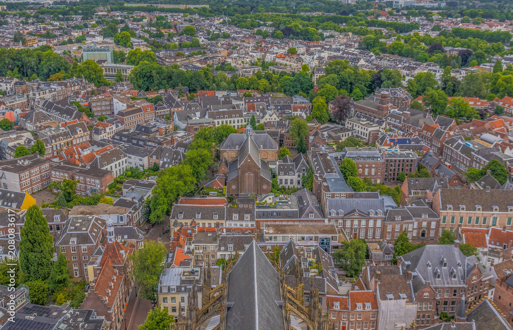 Utrecht, Netherlands - the fourth biggest city of the country, with a wonderful Old Town characterized by the classic dutch canals and colorful red roofs 