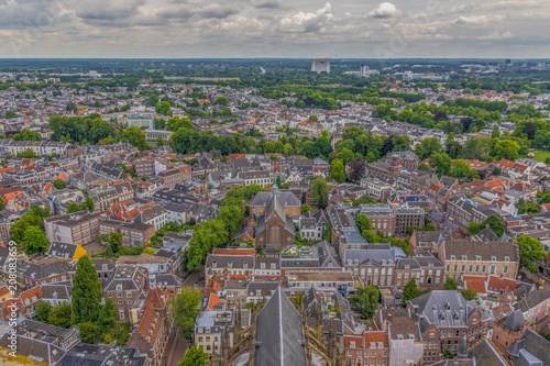 Utrecht, Netherlands - the fourth biggest city of the country, with a wonderful Old Town characterized by the classic dutch canals and colorful red roofs 