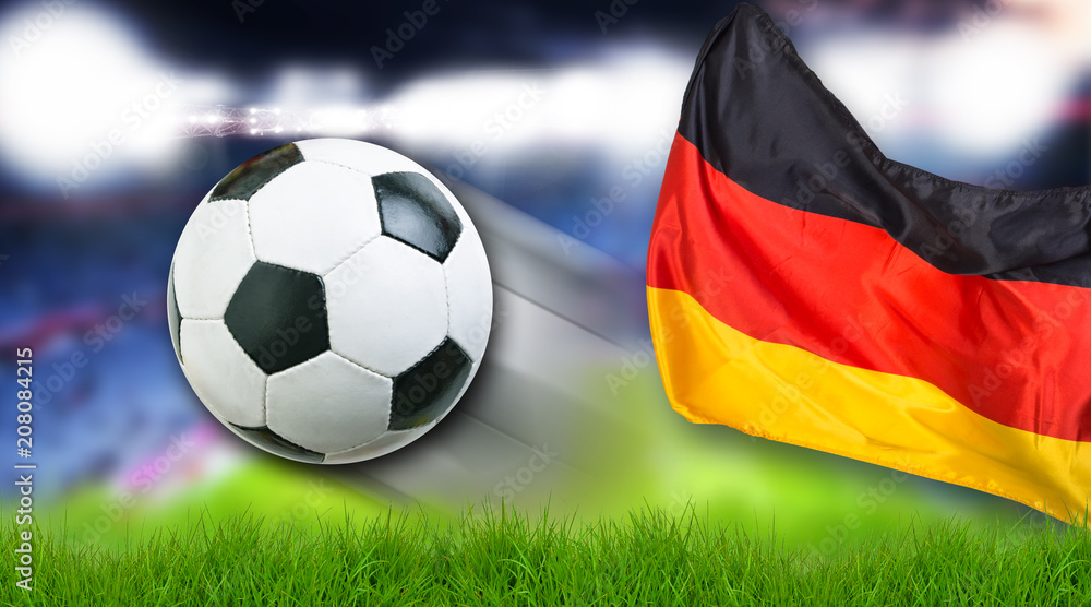Fototapeta premium Fussball Deutschland Flagge Fan Freisteller