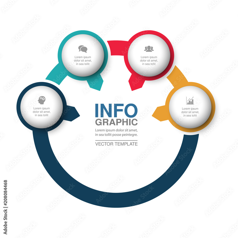 Vector infographic template for diagram, graph, presentation, chart, business concept with 4 options. Vector infographic template for diagram, graph, presentation, chart, business concept with 4 options.