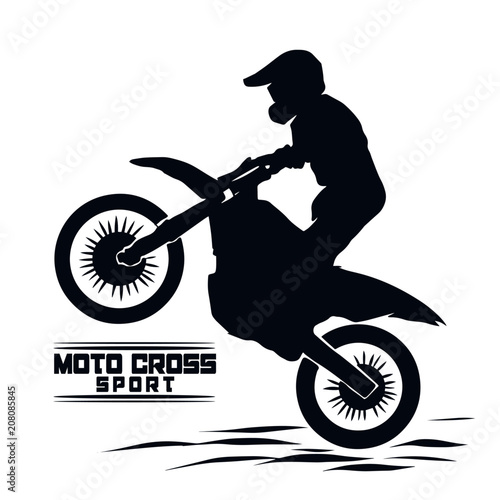 rider moto cross ilustration 