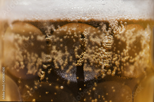 Detailed texture or background of cold beer mug