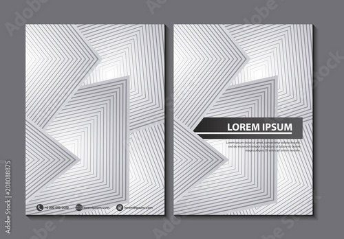 abstract covers background white geometric figures vector illustration