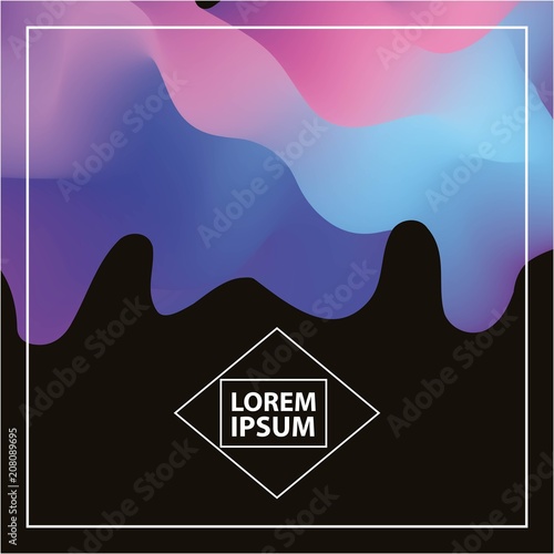 abstract covers background dark neon colors melted vector illustration