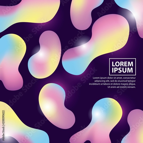 abstract covers background illumination fluid figures vector illustration