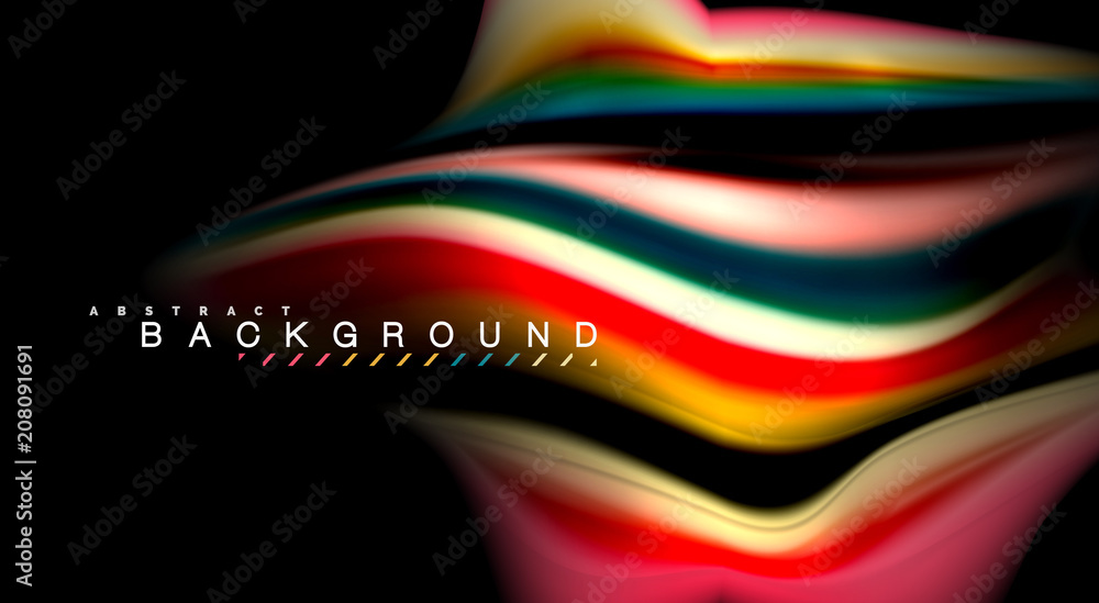Fototapeta premium Blur color wave lines abstract background