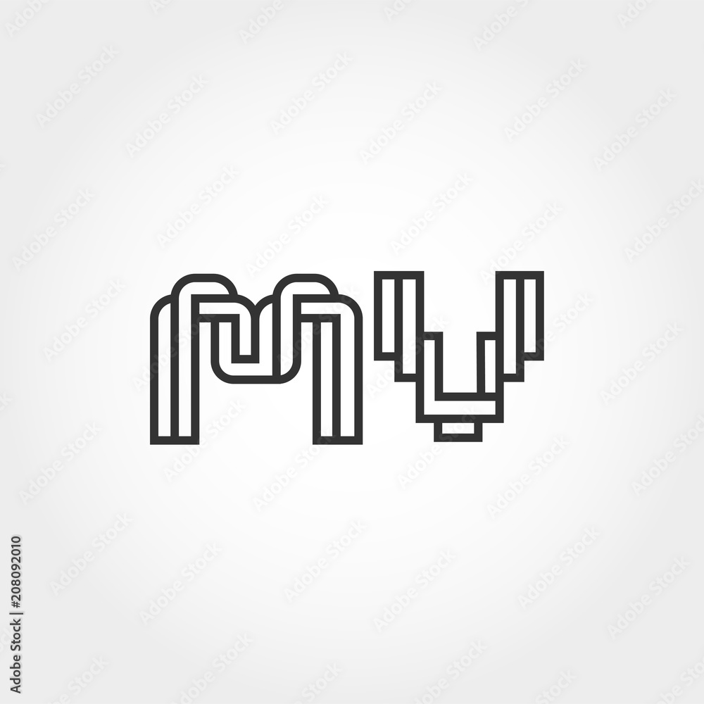 Initial Letter MV Logo Template Vector Design Initial Letter MV Logo Template Vector Design
