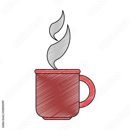 Hot coffee cup vector illustration graphic design