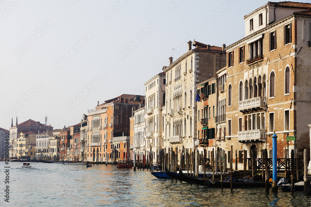 Historic Venetian buildings on the Grand Canal, Venice, Veneto Historic Venetian buildings on the Grand Canal, Venice, Veneto