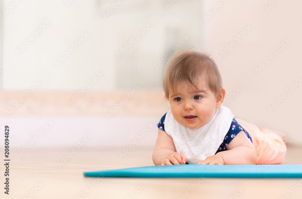 Baby girl playing yoga 2 Baby girl playing yoga 2