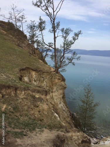 Lake Baikal from the top of stone rocks