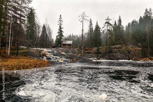 Ruskeal waterfalls - a place of shooting of many films, Karelia, Russia photo