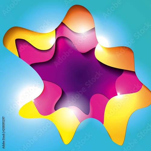 abstract covers fluids blue background illumination splash figure vector illustration