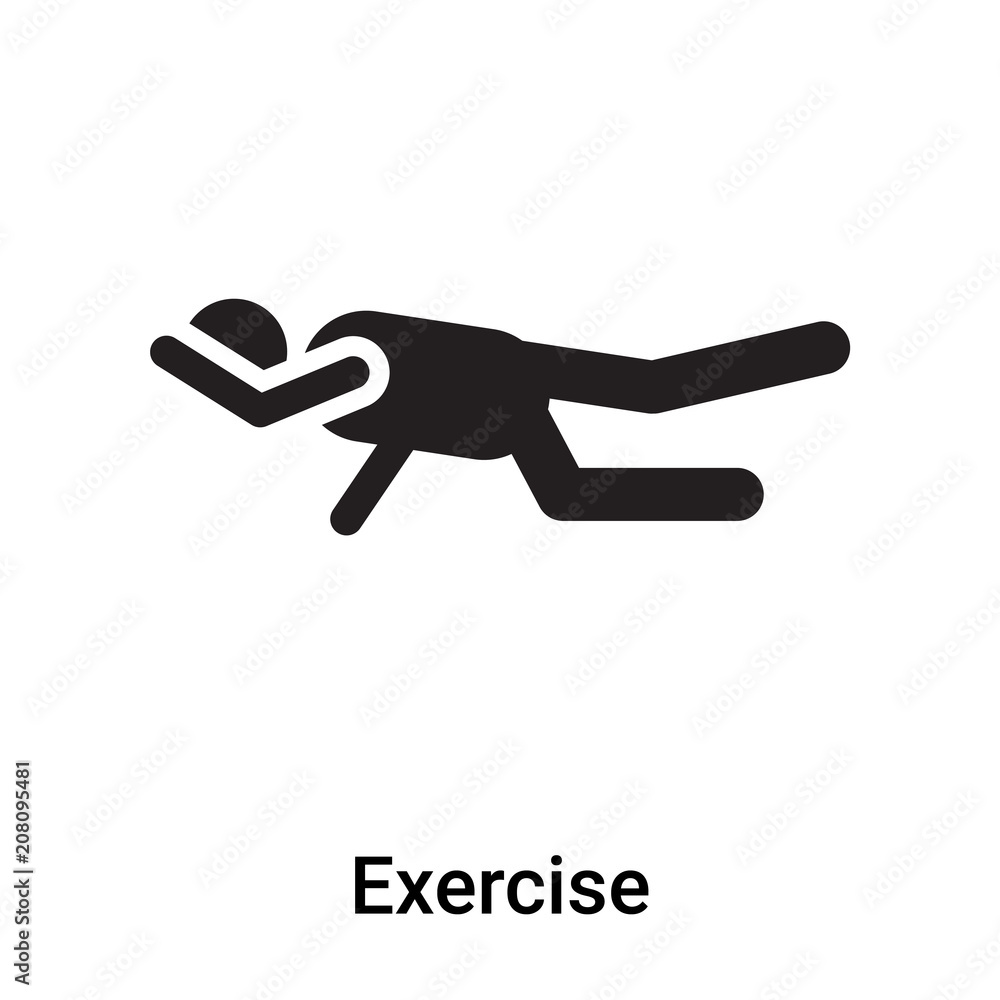 Exercise icon vector sign and symbol isolated on white background, Exercise logo concept Exercise icon vector sign and symbol isolated on white background, Exercise logo concept