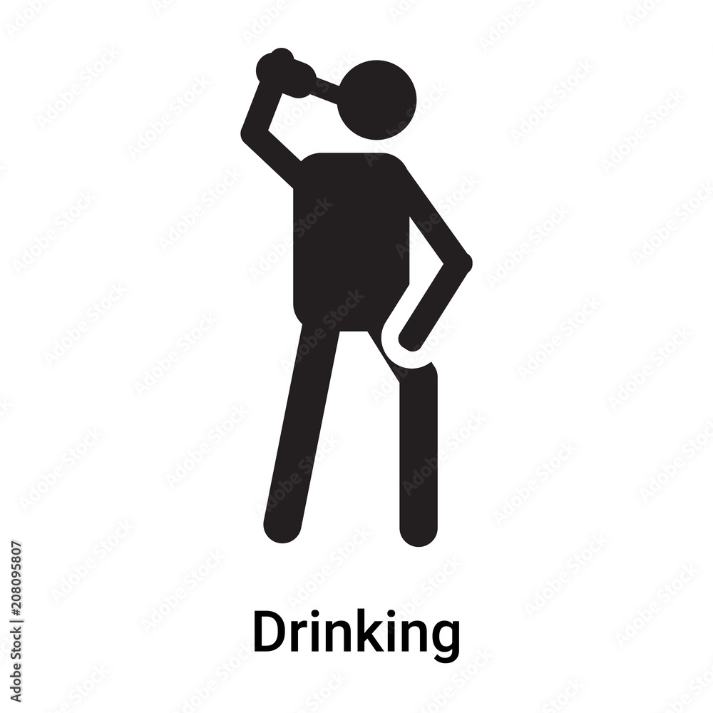 Drinking icon vector sign and symbol isolated on white background, Drinking logo concept Drinking icon vector sign and symbol isolated on white background, Drinking logo concept