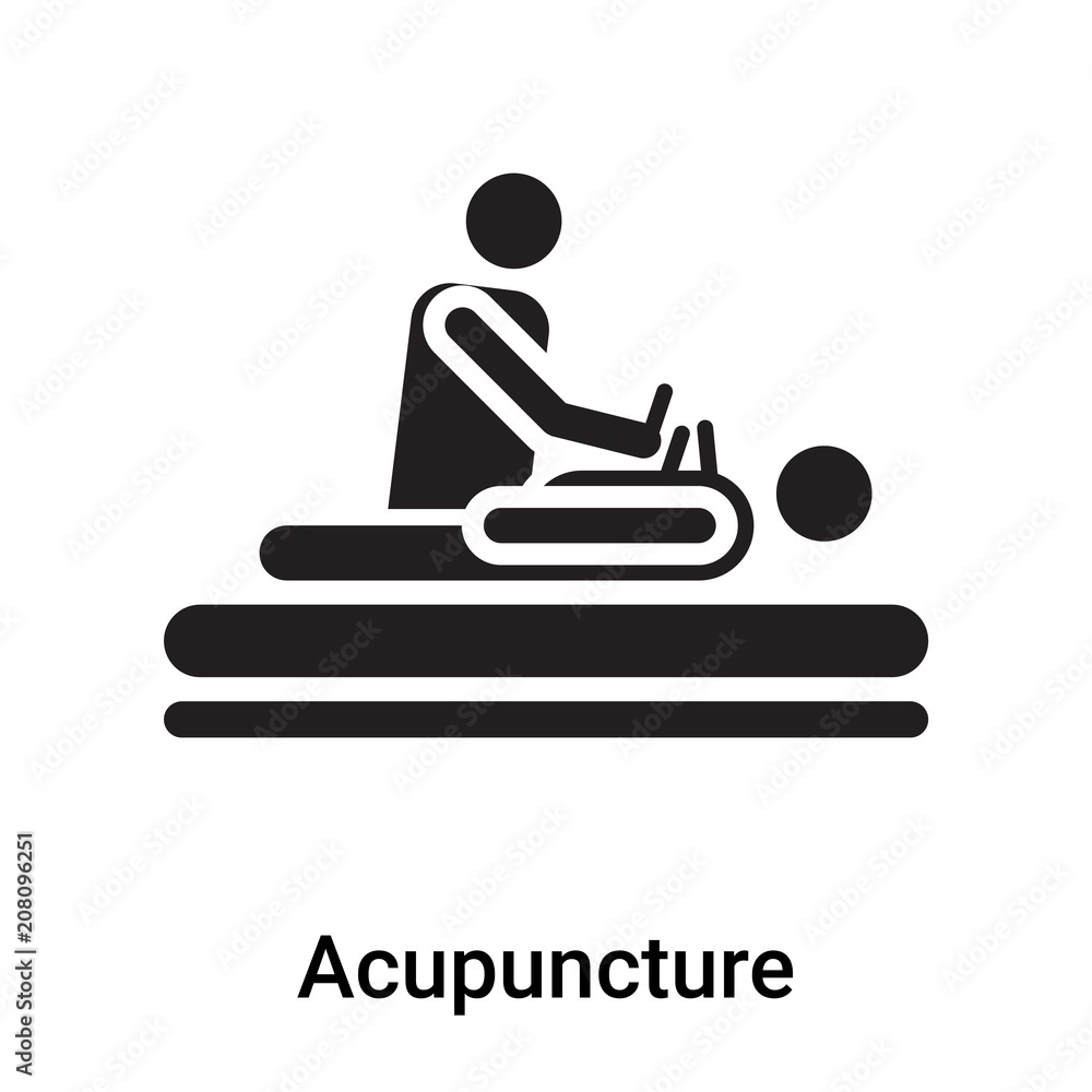 Acupuncture icon vector sign and symbol isolated on white background, Acupuncture logo concept Acupuncture icon vector sign and symbol isolated on white background, Acupuncture logo concept