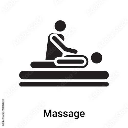 Massage icon vector sign and symbol isolated on white background, Massage logo concept