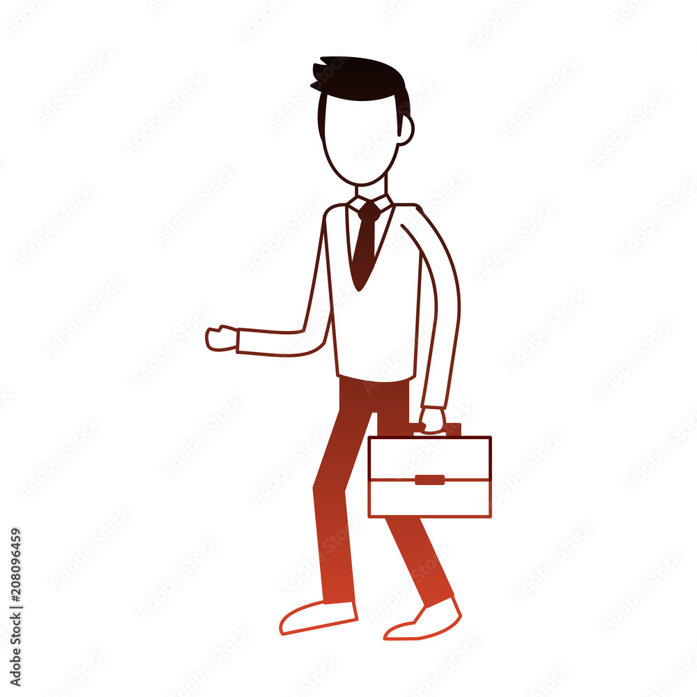 Businessman with briefcase cartoon vector illustration graphic design Businessman with briefcase cartoon vector illustration graphic design
