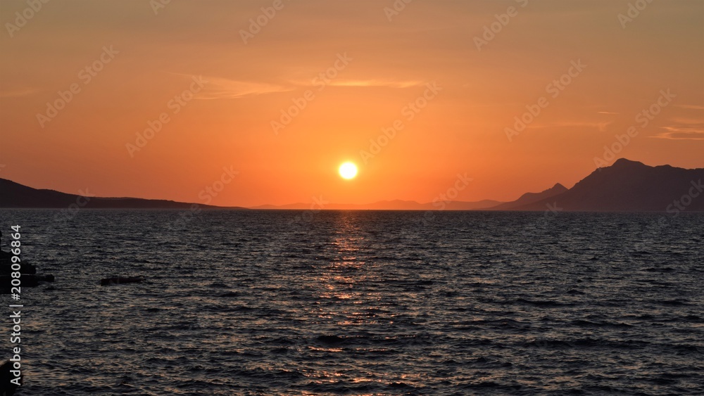 Beautifull sunset in Croatia