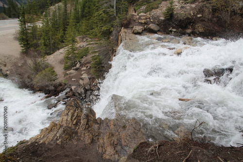 Over The Edge, Tangle Falls, Jasper National Park, Alberta photo