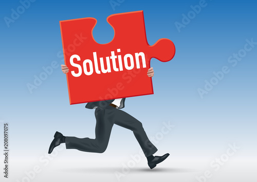 solution - projet - puzzle - concept - entreprise -conception - performance - problème - succès - réussite
