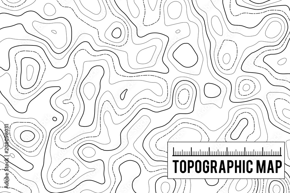 Vector topographic map background. Business concept. Abstract vector illustration