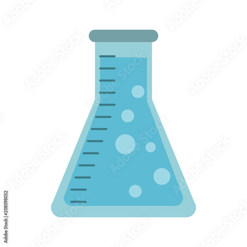 Flask chemistry lab vector illustration graphic design