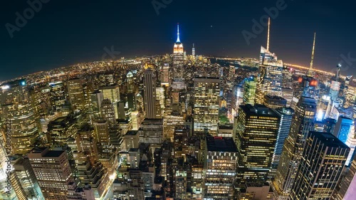 4k timelapse video of New York City at night