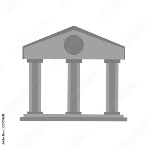 Bank building isolated vector illustration graphic design