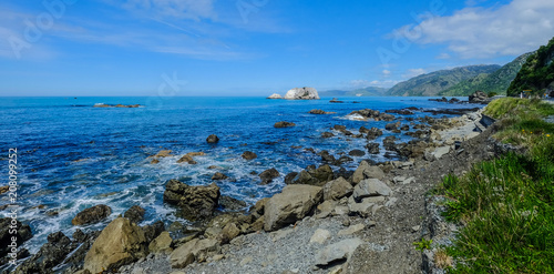 Seascape of South Island, New Zealand photo