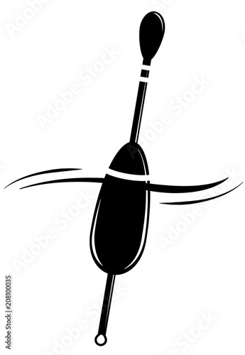 fishing float on the water vector