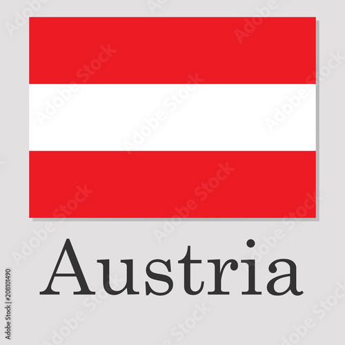 Austria flag isolated on grey background