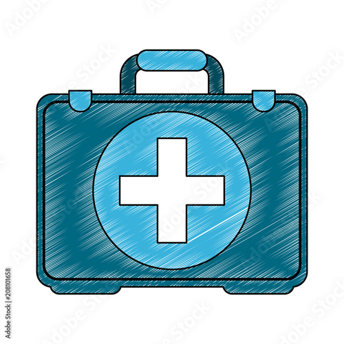 First aids suitcase vector illustration graphic design