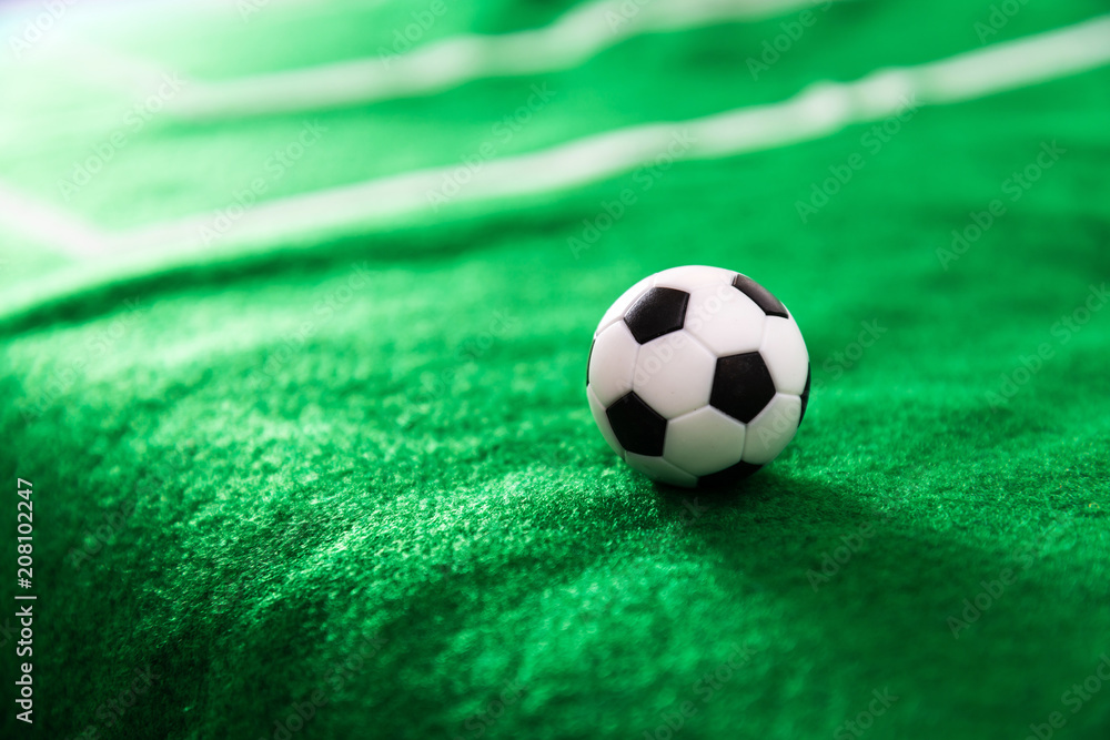 Soccer ball on green grass field Soccer ball on green grass field